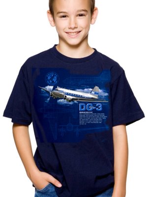 DC-3 t-paita Lasten koko